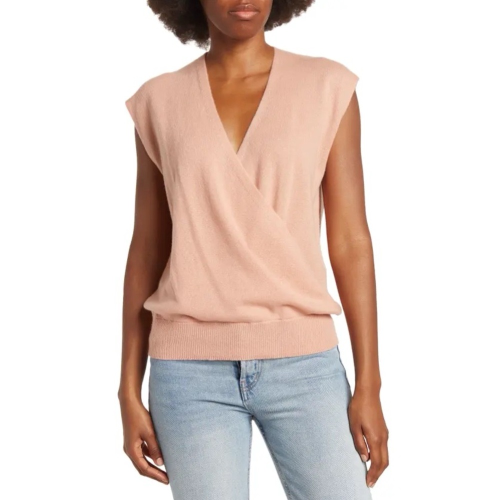 360 CASHMERE Louise Cashmere Cap Sleeve Sweater Tank